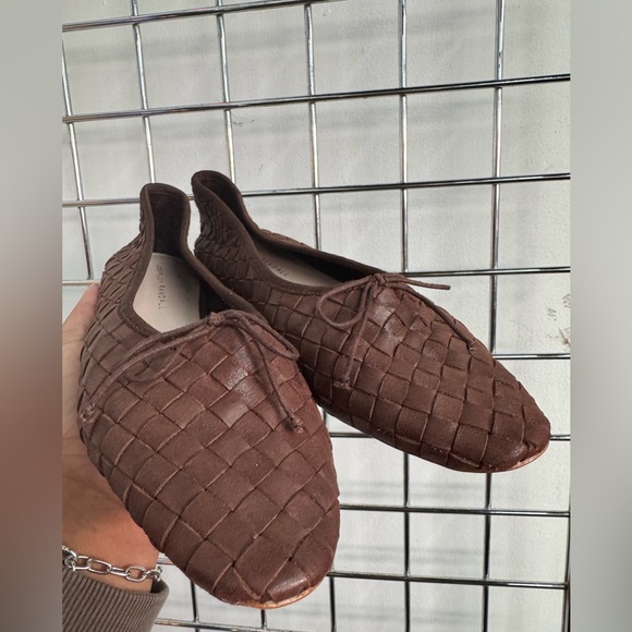Loeffler Randall Landry Chocolate Woven Ballet Flat Womens size 9.5 - Picture 9 of 10